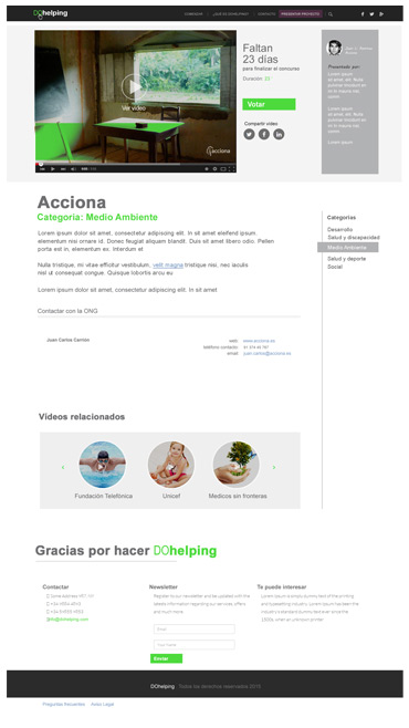 Diseño Freelance Ficha producto - DOhelping