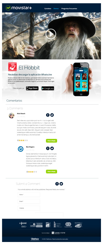 Diseño UX/UI - Comentarios - Movistar Freelance